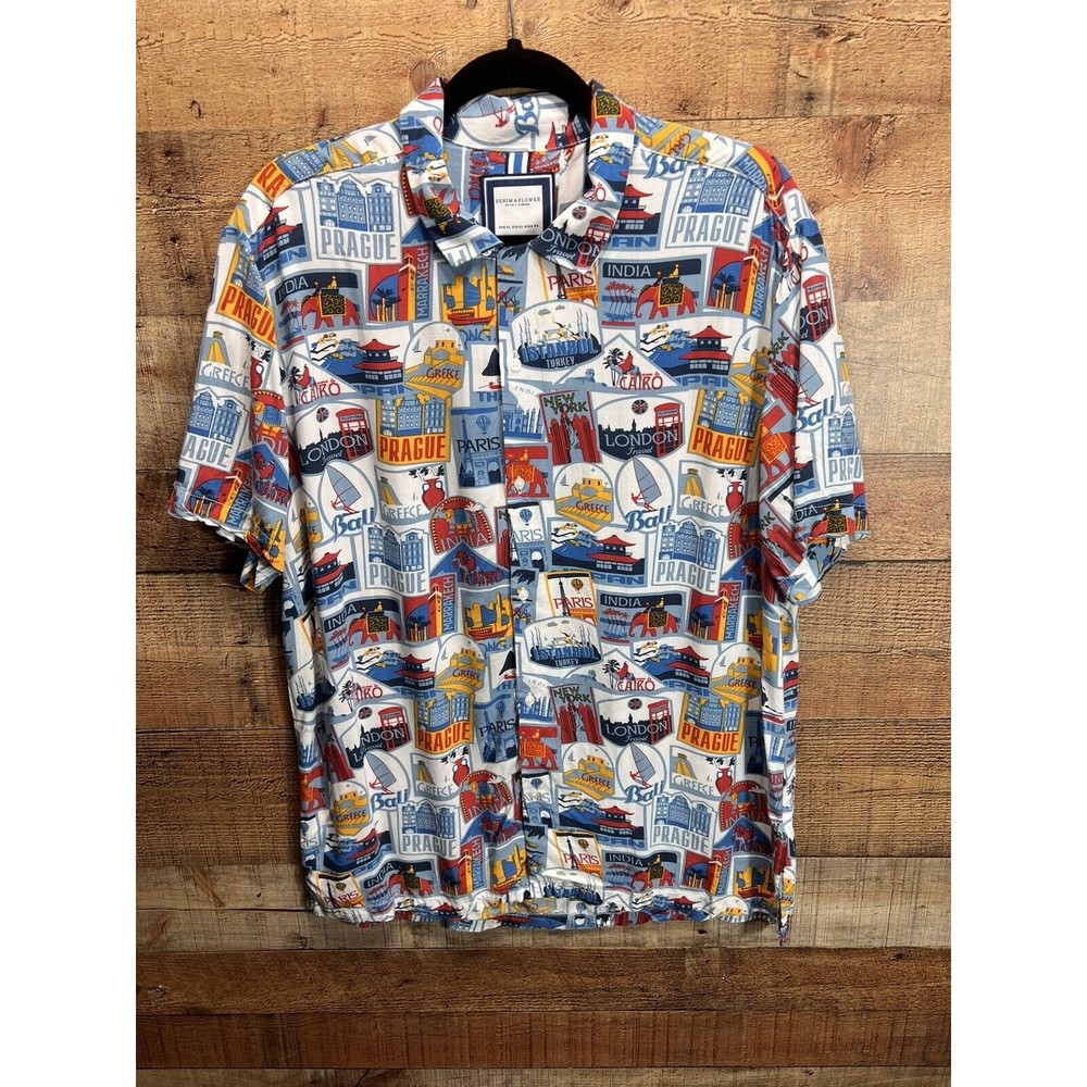 Men's Multicolor Graphic Casual Button Down Shirt